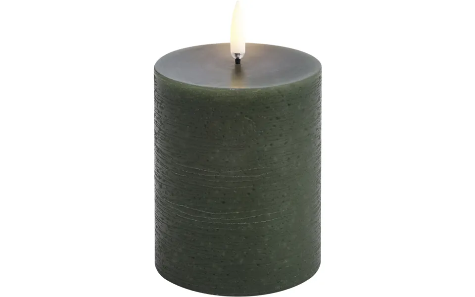 Led Pillar Candle - Olive Green