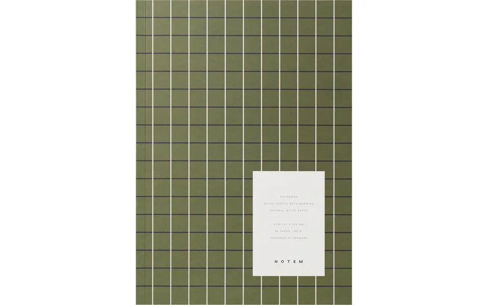 Medium Notesbog - Grøn Med Tern