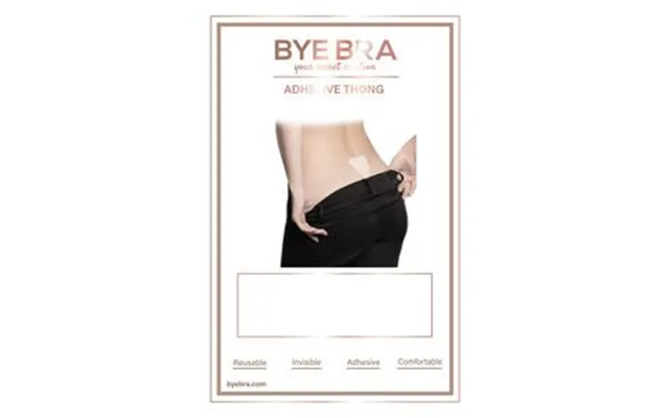 Bye Bra Adhesive Thong Lace Black - One Size