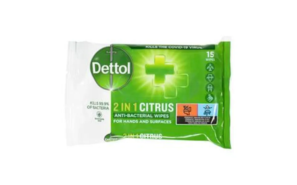 Dettol 2in1 Anti-bacterial Wipes - 15 Stk.