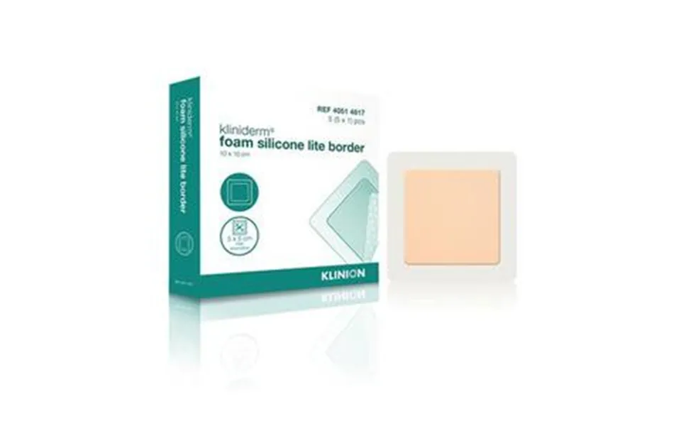 Kliniderm Foam Silikone Lite Border 10x10 Cm - 5 Stk.