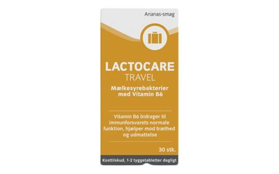 Lactocare Travel M. B6 Vitamin - 30 Tyggetabletter
