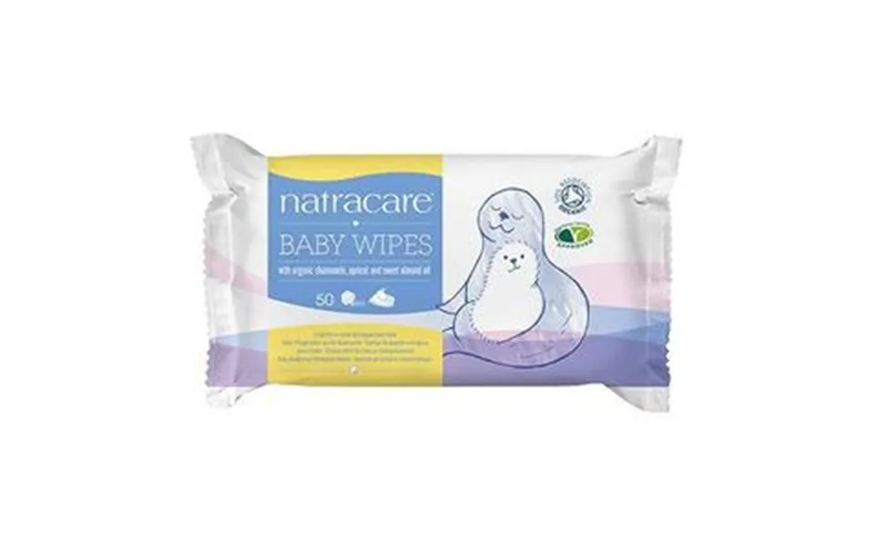 Natracare baby wipes øko - 50 paragraph.