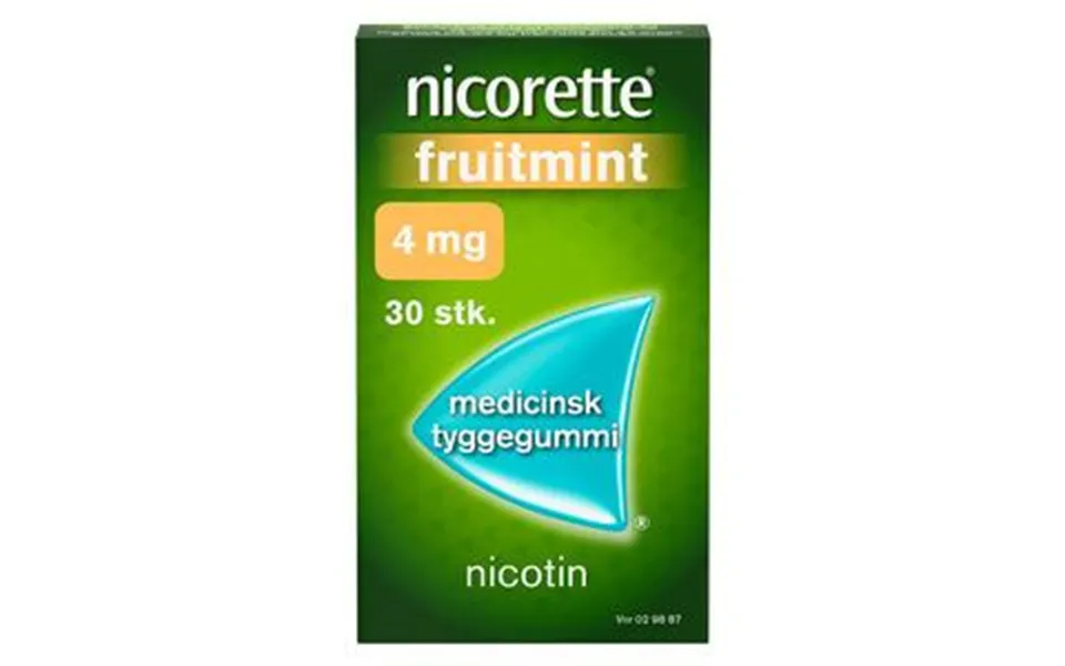 Nicorette Tyggegummi Fruitmint , 4 Mg - 30 Stk