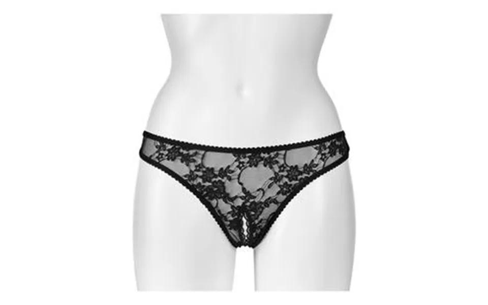 Nortie rushes bottomless lace thong p m - black