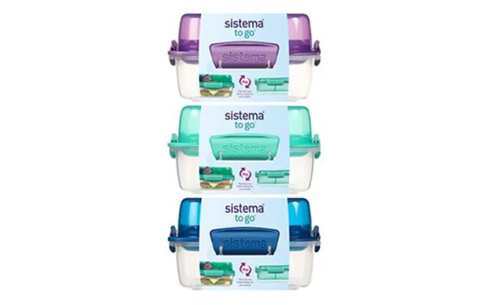 Sistema lunch stack square 1,24 l - 1 paragraph.