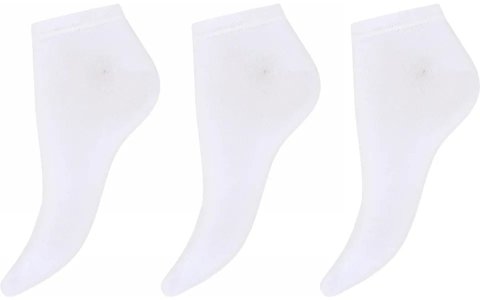 Decoy 3-pak sneaker stockings bamboo white 37 41