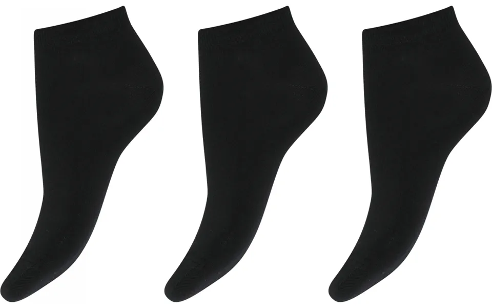 Decoy 3-pak ankle stockings organic cotton black 37 41