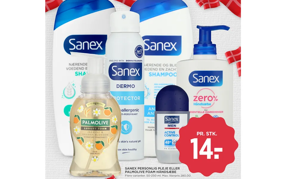 Sanex personal care or palmolive foam hand soap