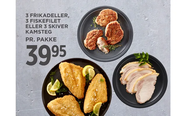 3 Frikadeller, 3 Fiskefilet Eller 3 Skiver Kamsteg product image