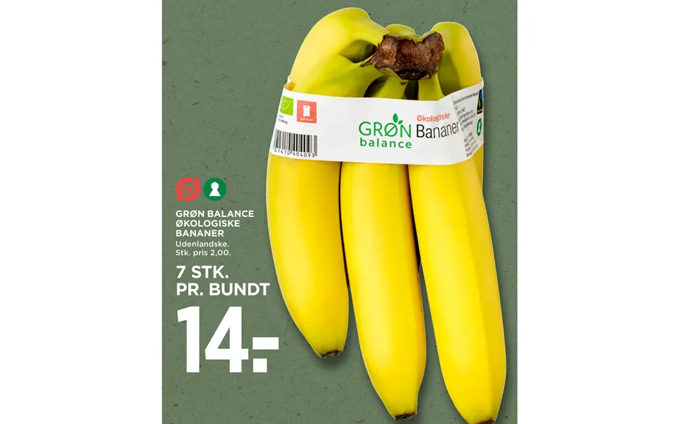 Grøn Balance Økologiske Bananer