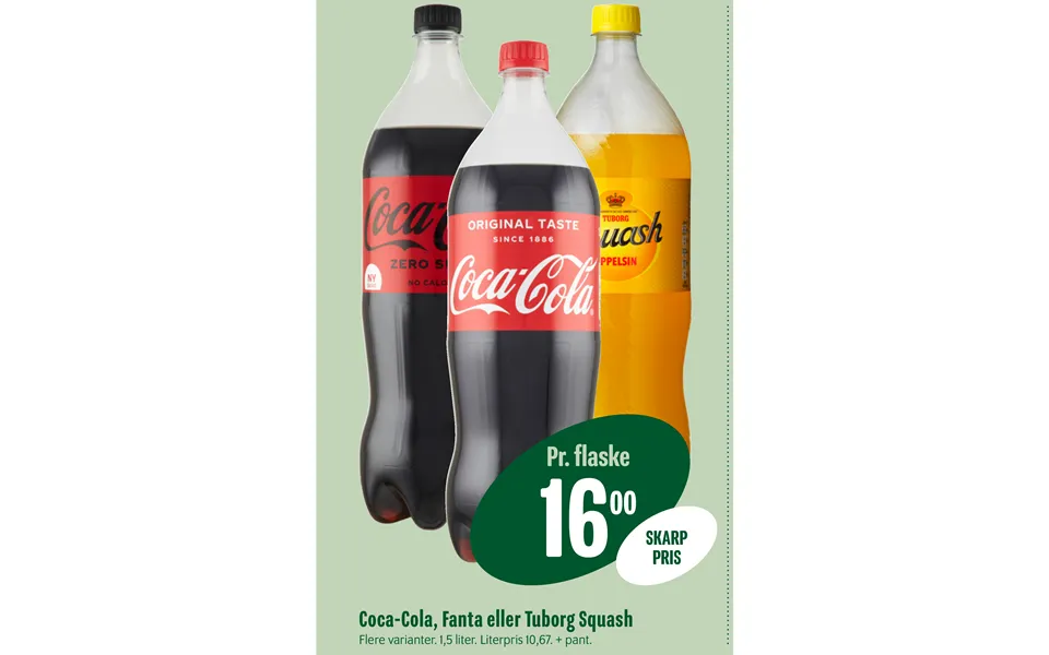Coca-cola, Fanta Eller Tuborg Squash