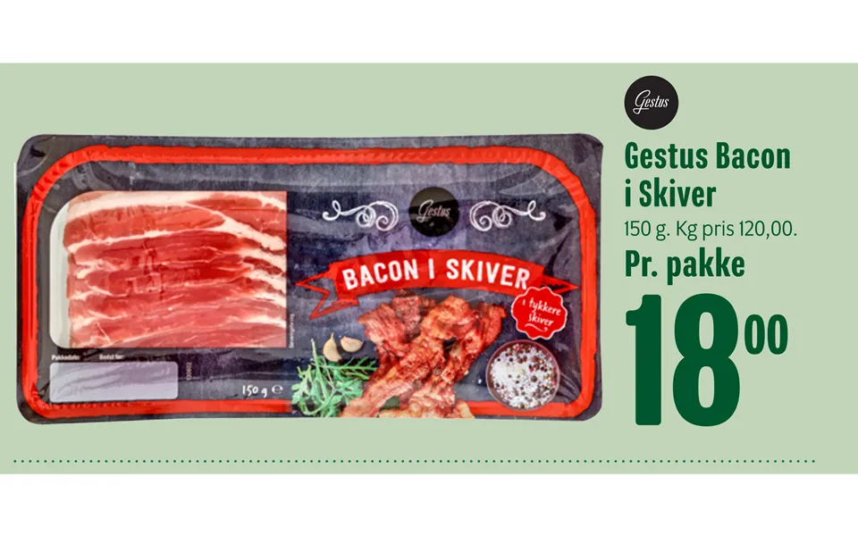 Gesture bacon in slices