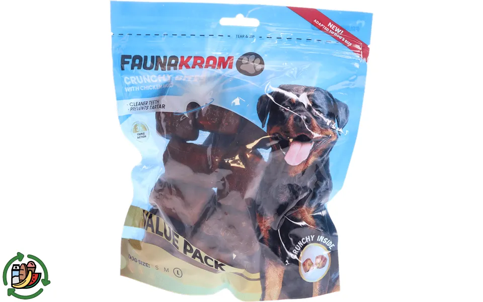 Faunakram Crunchy Hundegodbidder Kylling L