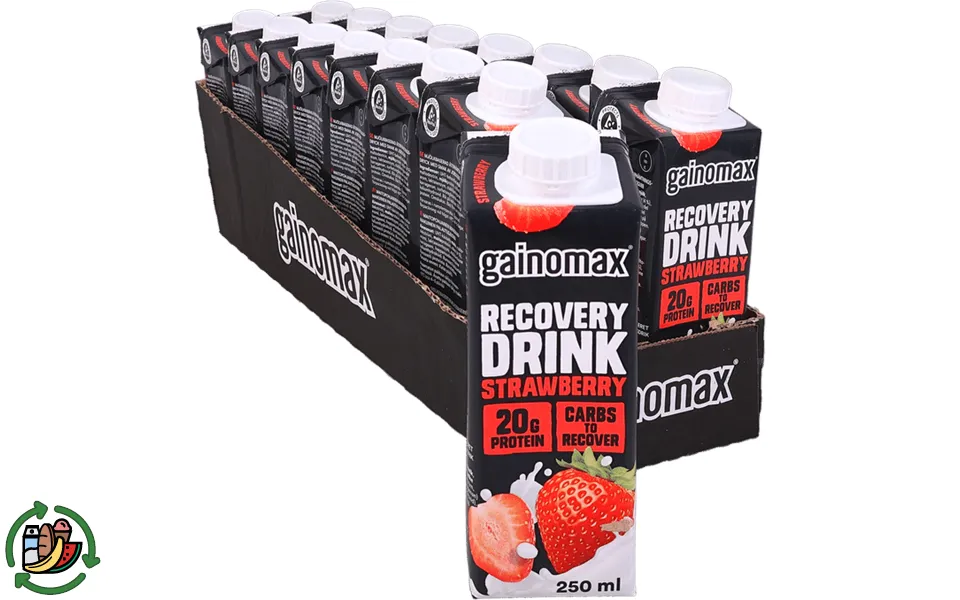 Gainomax protein drink recovery strawberries 16-pak