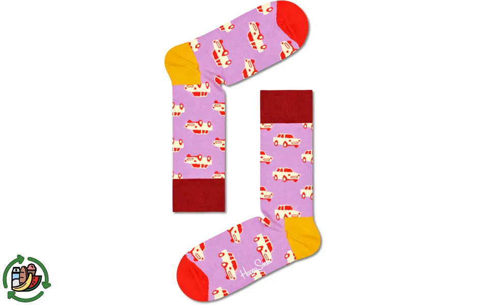 Happy socks stockings car light purple str. 36-40