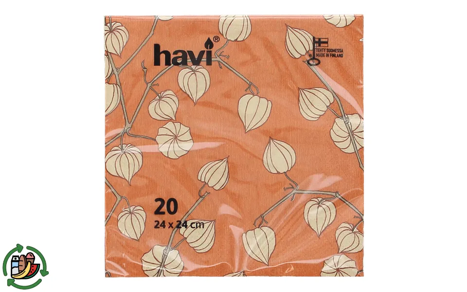 Havi napkins flowers orange 24cm