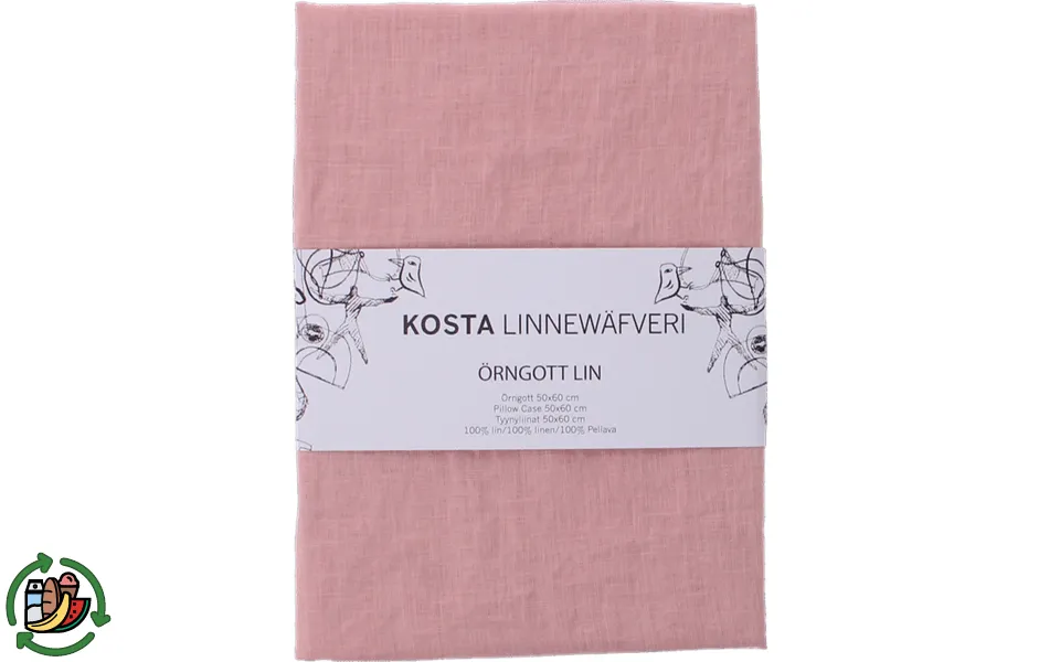 Kosta linnewäferi pillowcases linen pink