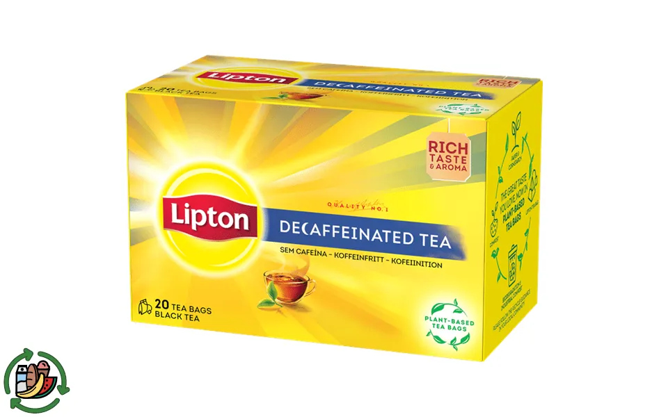 Lipton black tea yellow label decaf