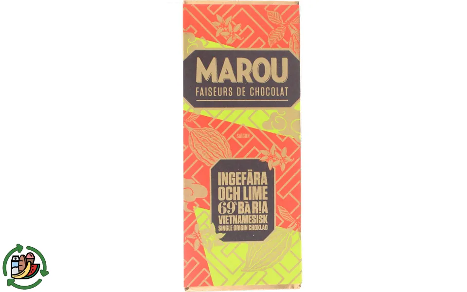 Marou Chokolade Ingefær Lime 69%
