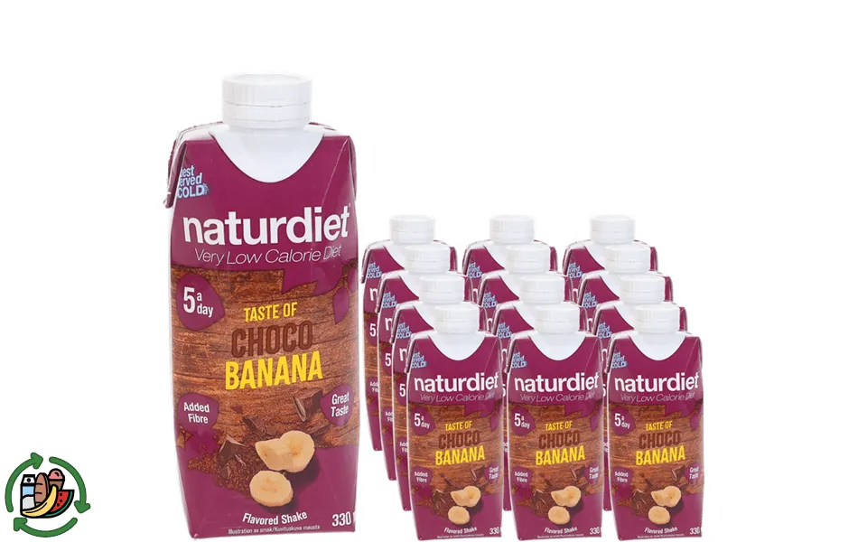 Naturdiet meal replacement shake chocolate & banana 12-pak
