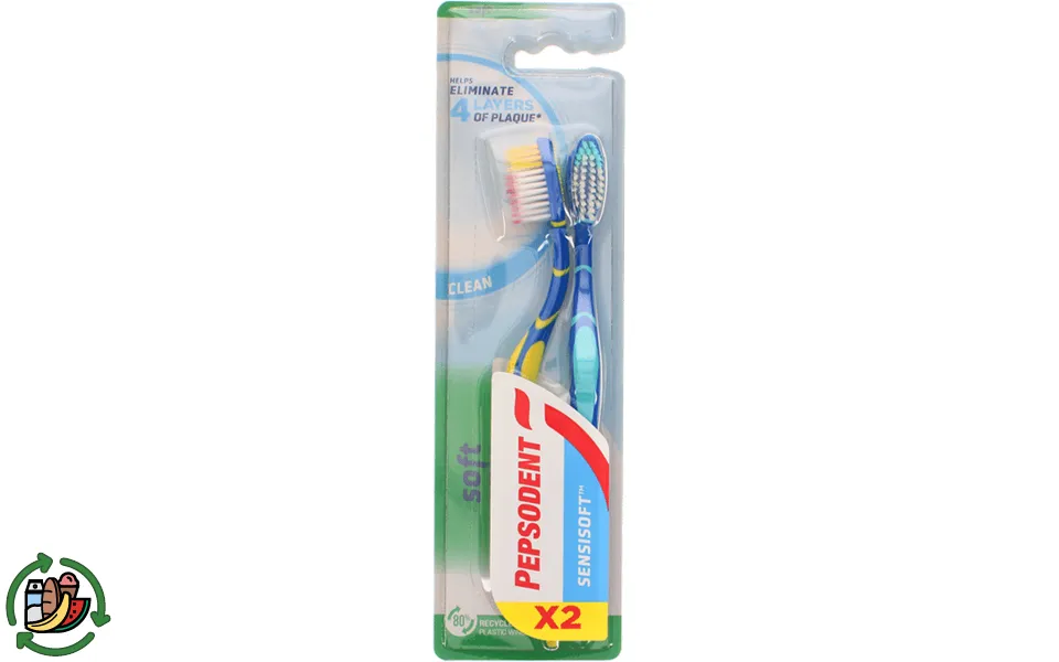 Pepsodent toothbrushes soft 2-pak