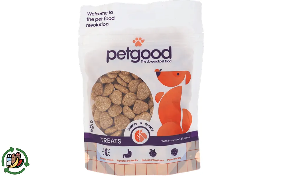 Petgood dog treats insects berries
