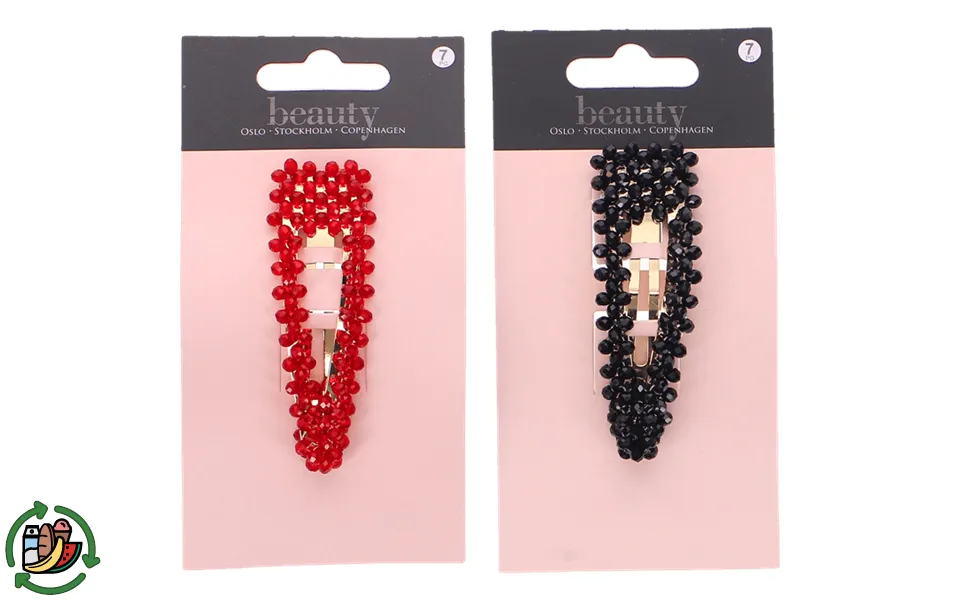 Pictura hairclip black & red