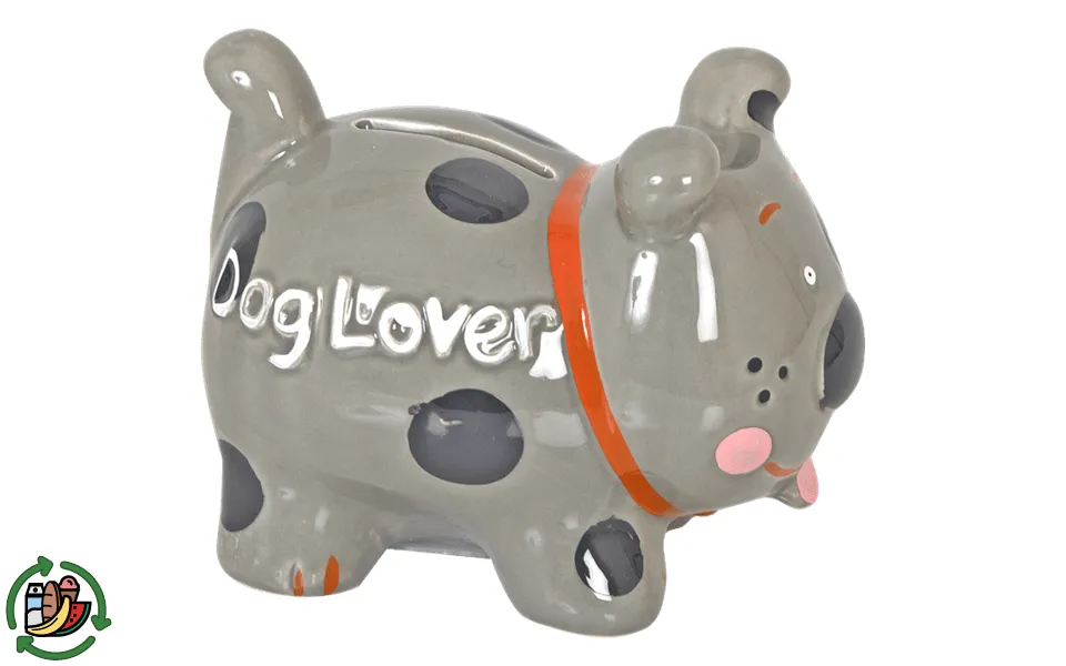 Pictura piggy bank dog m. Text however, promise
