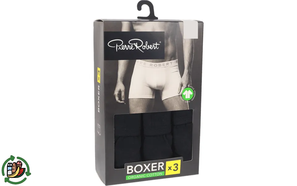 Pierre robert boxer shorts cotton black str. P 3-pak