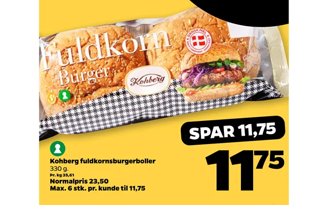 Kohberg fuldkornsburgerboller product image