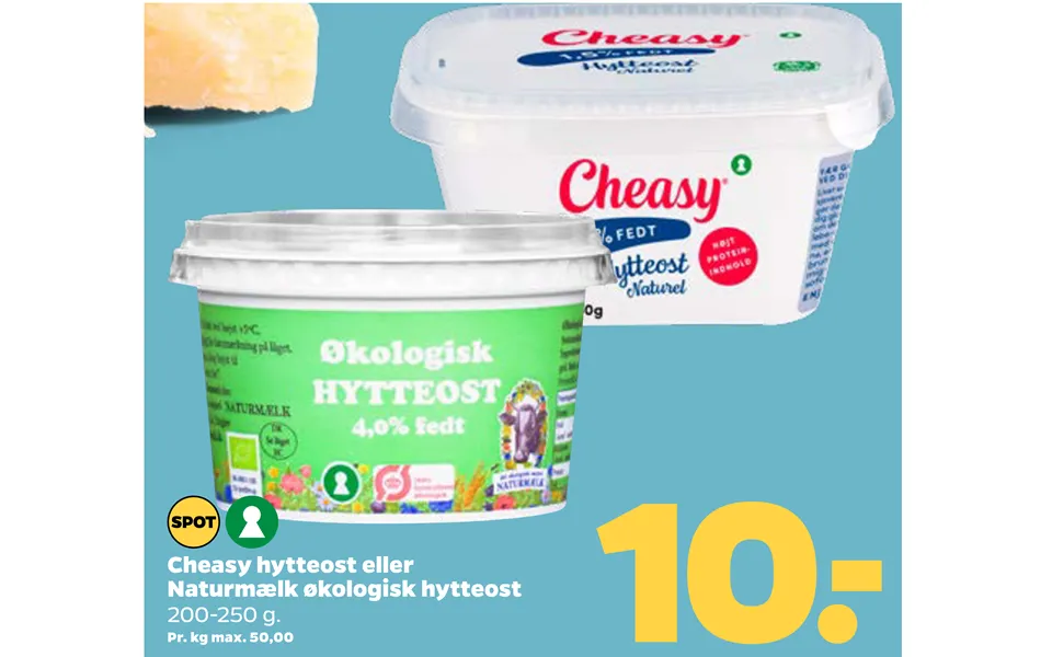 Cheasy cottage cheese or natural milk organic cottage cheese