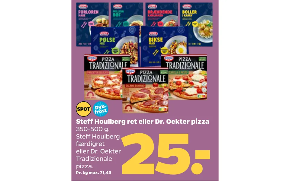 Steff houlberg ready meal tradizionale pizza.