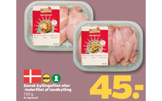 Dansk Kyllingefilet Eller -inderfilet Af Landkylling product image