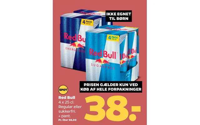 Not suitable to children red bull product image