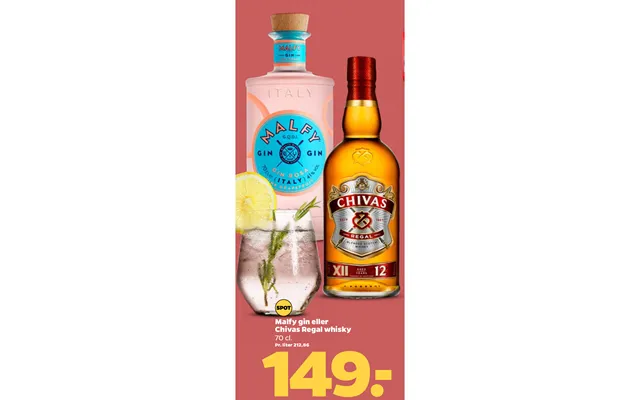 Malfy Gin Eller Chivas Regal Whisky product image