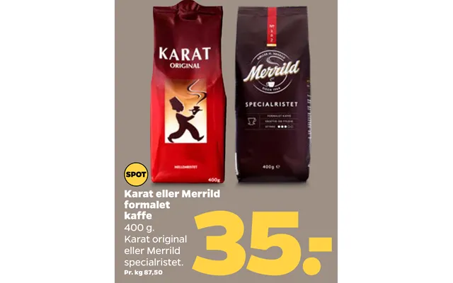 Karat Eller Merrild Formalet Kaffe product image