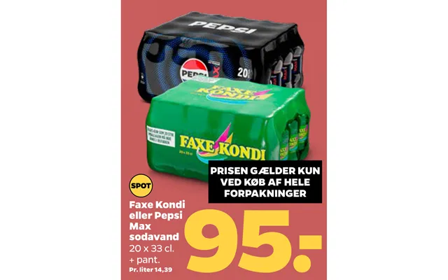 Ved Køb Af Hele Faxe Kondi Eller Pepsi Max Sodavand product image