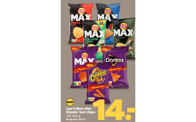 Lay's Max Eller Flamin' Hot Chips product image
