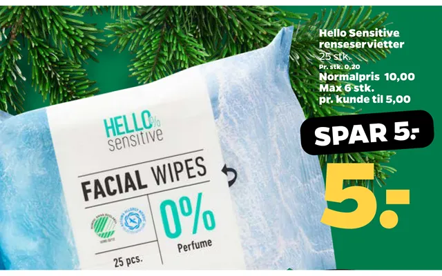 Hello sensitive cleaning wipes product image