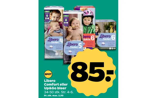 Libero comfort or up&go diapers product image