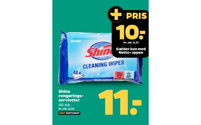 Shine cleaning wipes product image