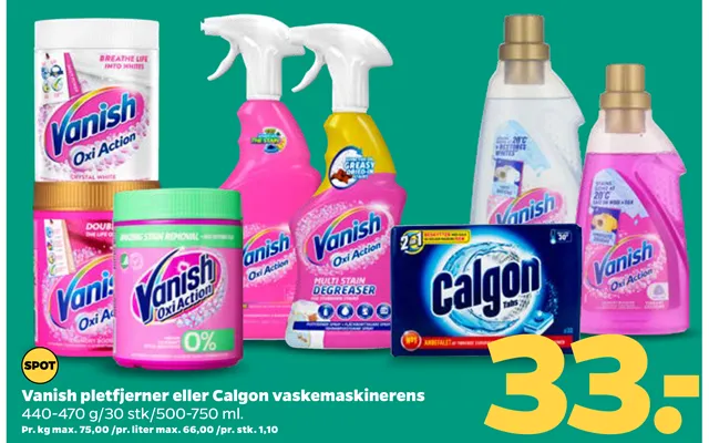 Vanish Pletfjerner Eller Calgon Vaskemaskinerens product image