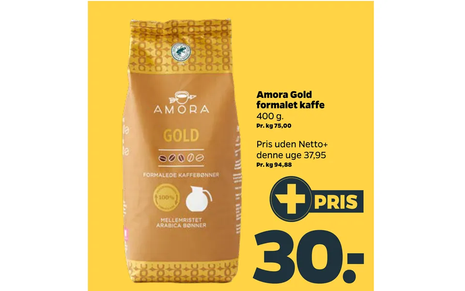 Amora Gold Formalet Kaffe