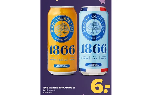 1866 Blanche or ambré beer product image