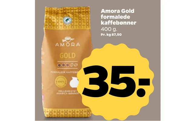 Amora Gold Formalede Kaffebønner product image