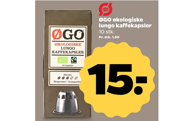 Øgo Organic Lungo Coffee Capsules product image