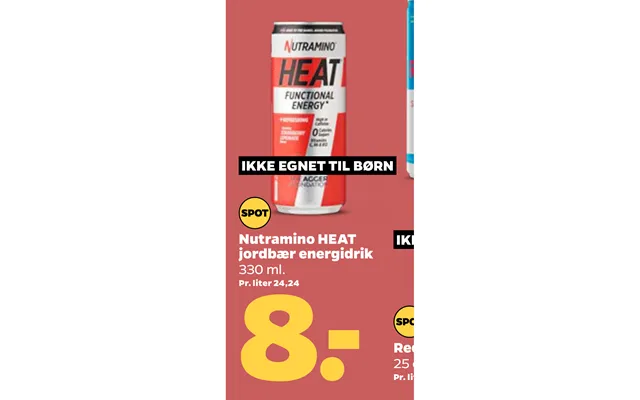 Not suitable to children nutramino heat strawberries energy drink product image