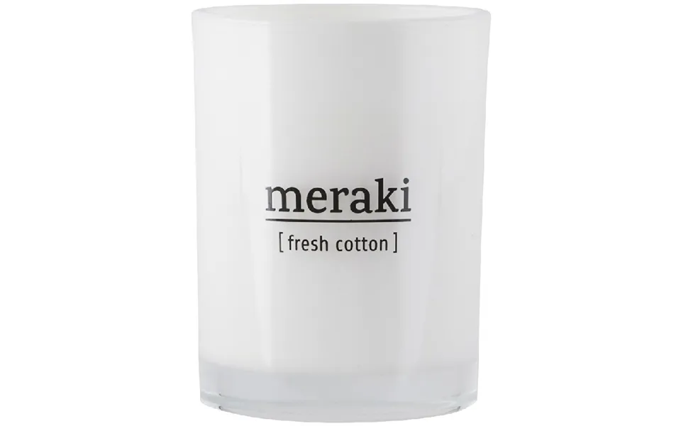 Meraki scented candle 8 x 10,5 cm - fresh cotton