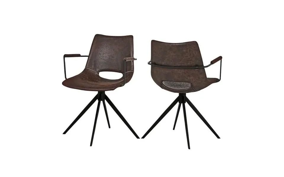 Cayman dining chair - dark brown with armrests past, the laws swivel - canett